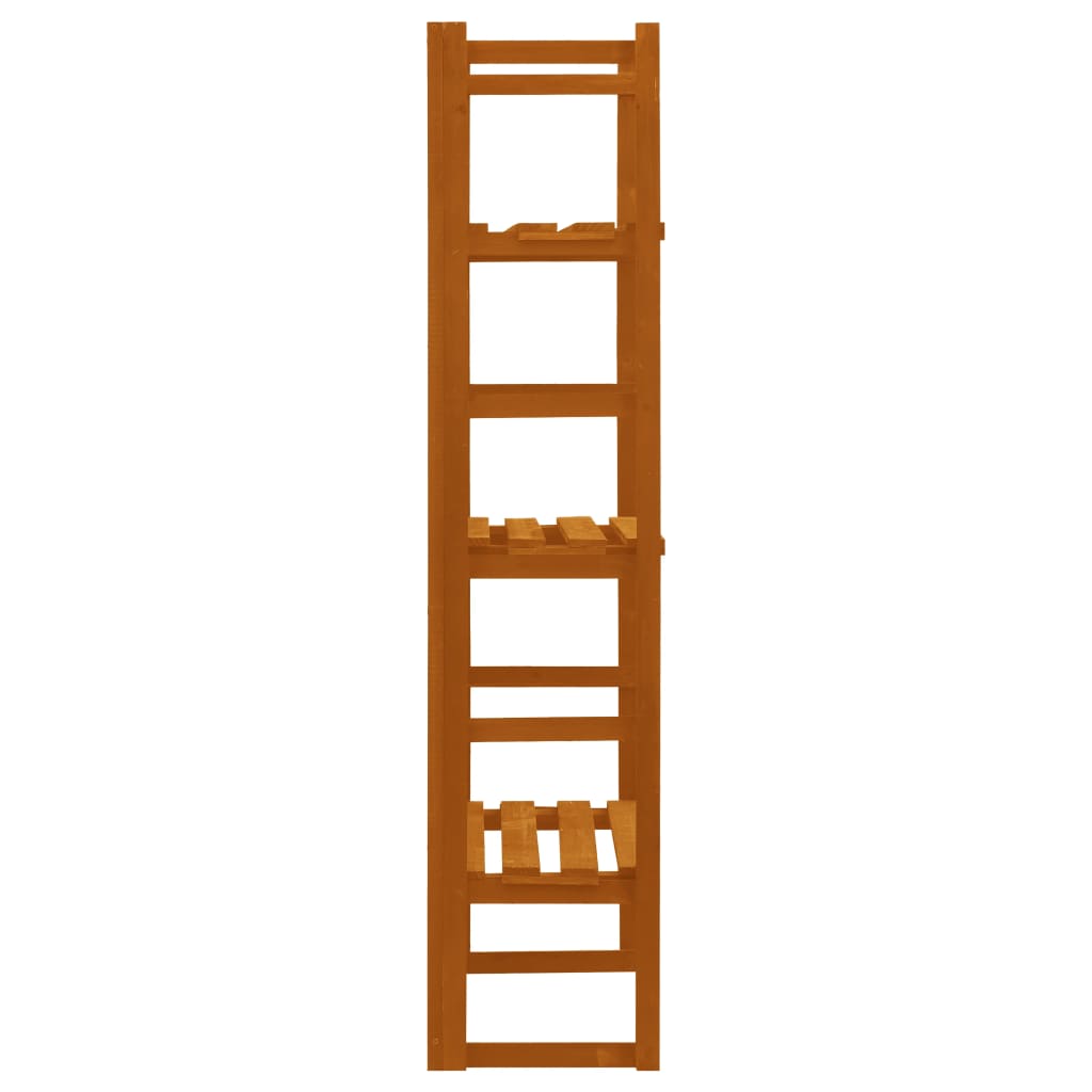 vidaXL Plantenrek met latwerk 60x30x140 cm massief vurenhout oranje