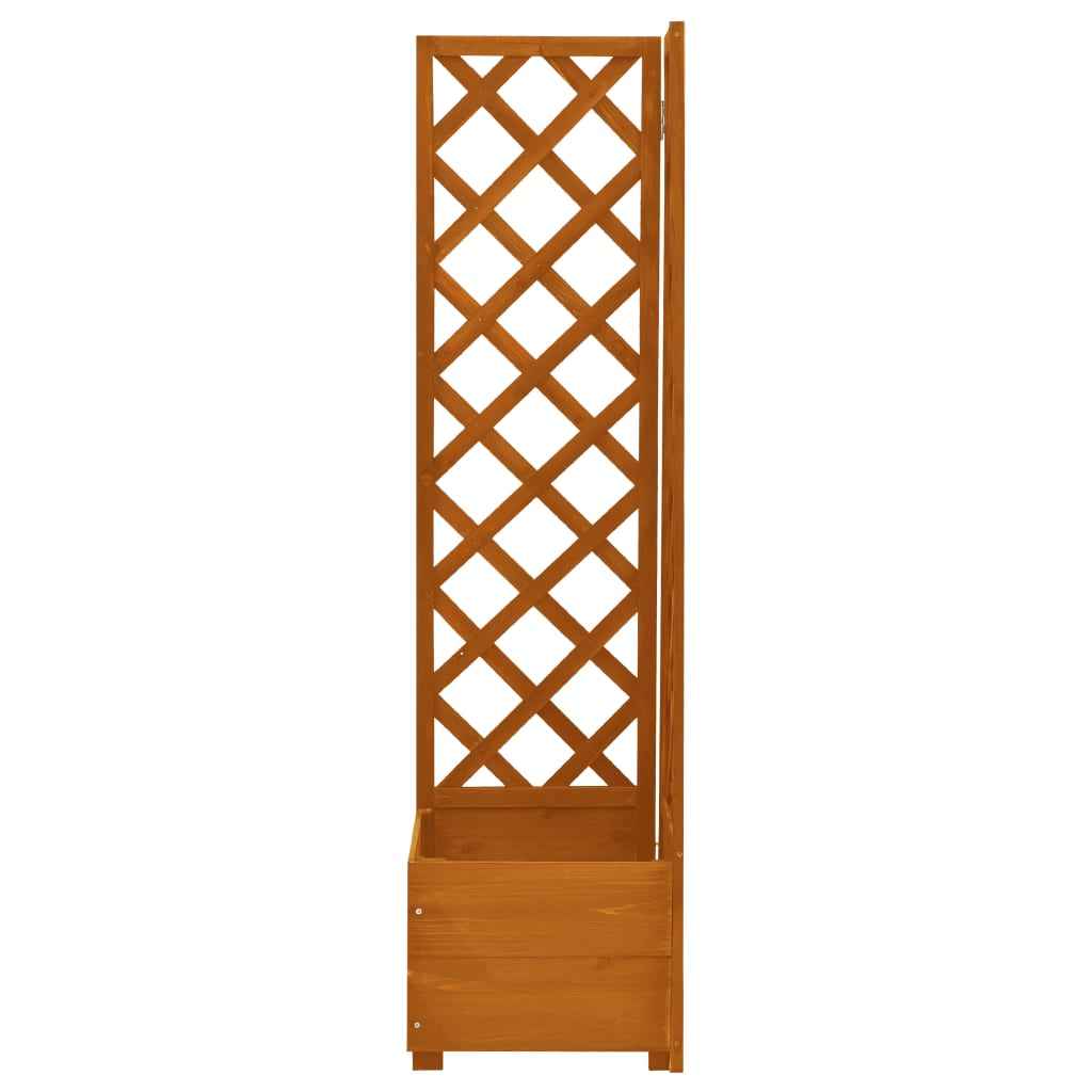 vidaXL Latwerkplantenbak hoekmodel 40x40x150 cm vurenhout oranje