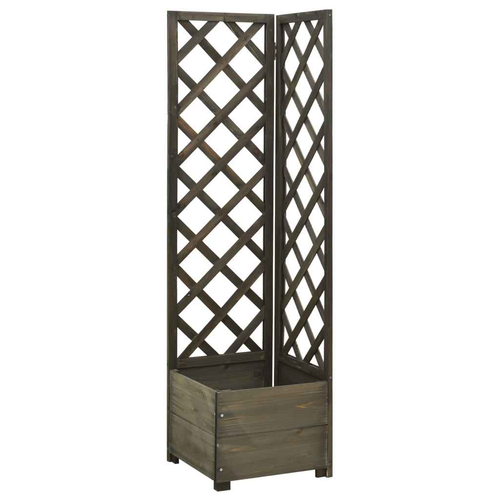 vidaXL Latwerkplantenbak hoekmodel 40x40x150 cm vurenhout oranje