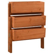 vidaXL Plantenbak inklapbaar 60x14x75 cm massief vurenhout grijs