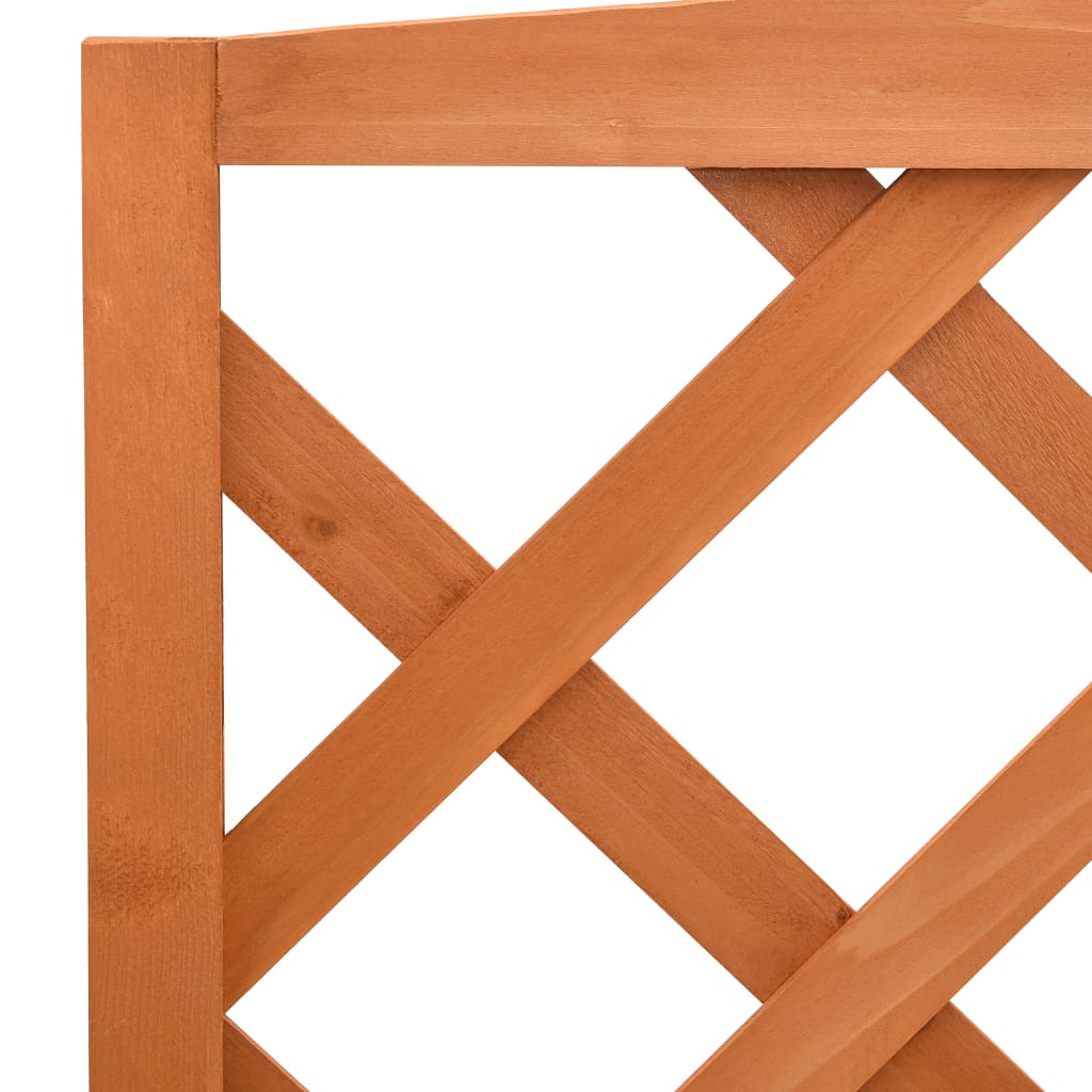 vidaXL Plantenrek met latwerk 70x42x120 cm massief vurenhout oranje