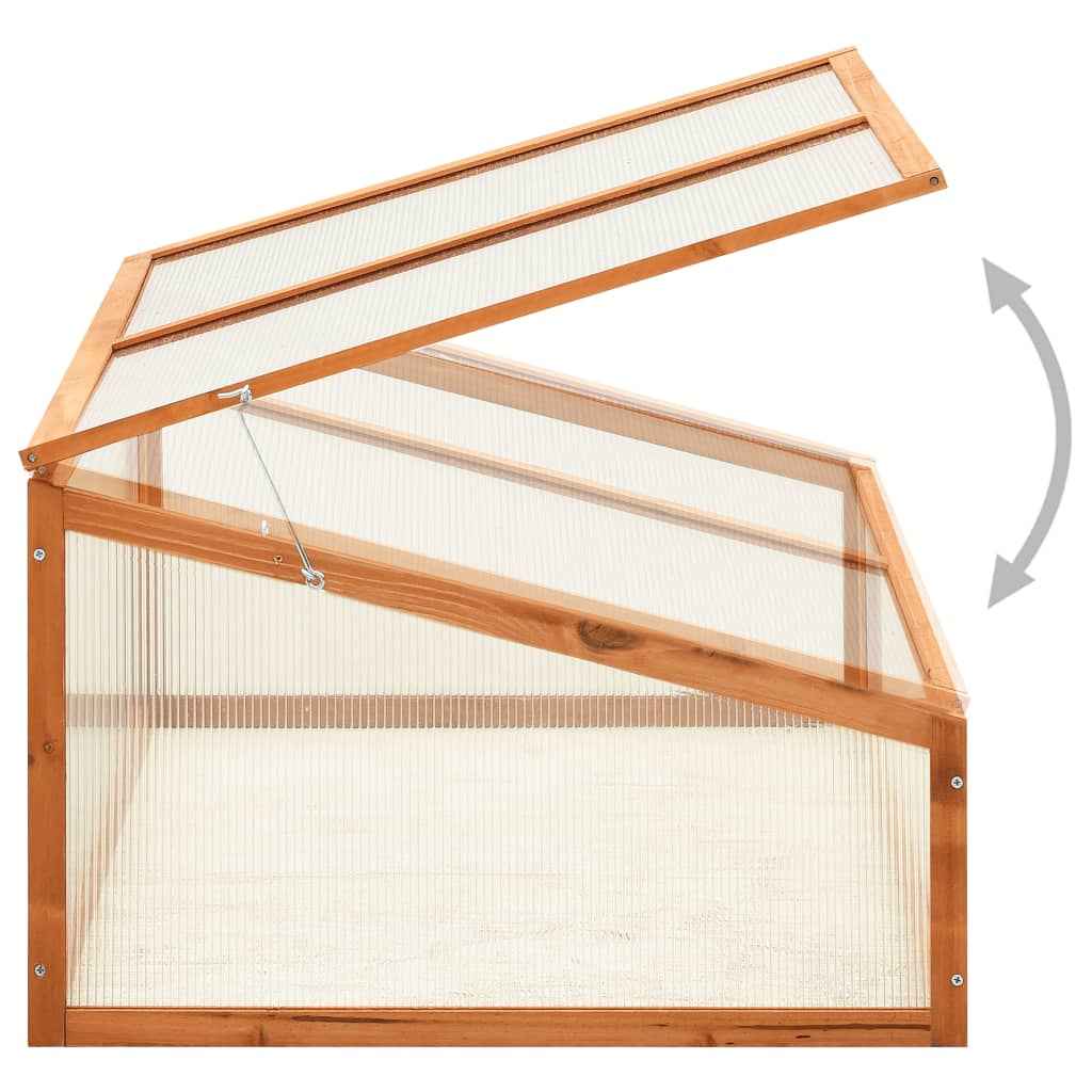 vidaXL Broeikas 100x65x40 cm vurenhout