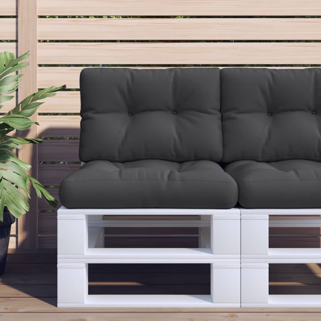 vidaXL Palletkussen 50x40x12 cm stof antracietkleurig