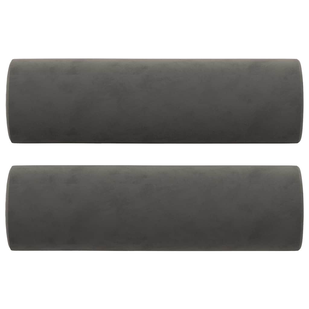 vidaXL Tweezitsbank met kussens 140 cm fluweel lichtgrijs
