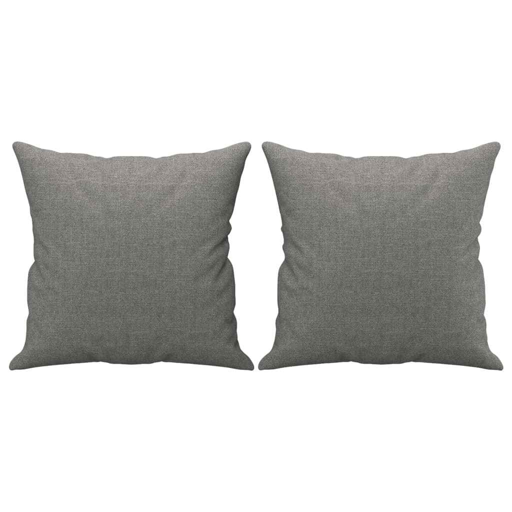 vidaXL Tweezitsbank met kussens 140 cm stof donkergrijs