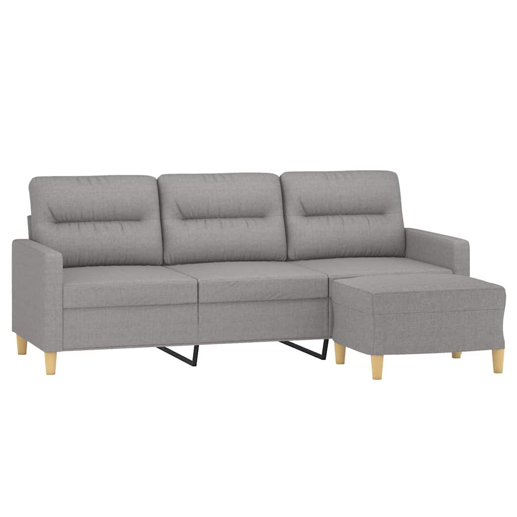 vidaXL Fauteuil met voetenbank 60 cm stof donkergrijs