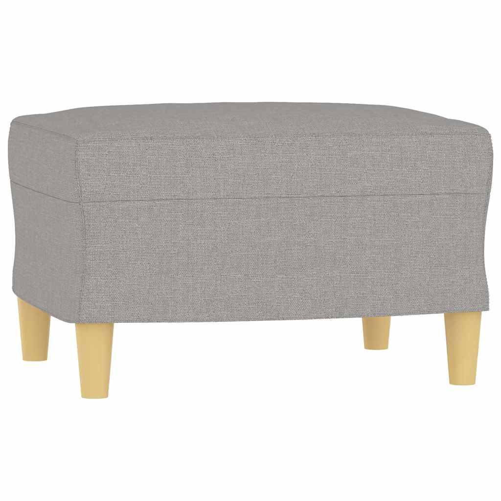 vidaXL Fauteuil met voetenbank 60 cm stof donkergrijs