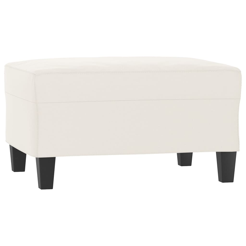 vidaXL Driezitsbank met voetenbank 210 cm microvezelstof beige