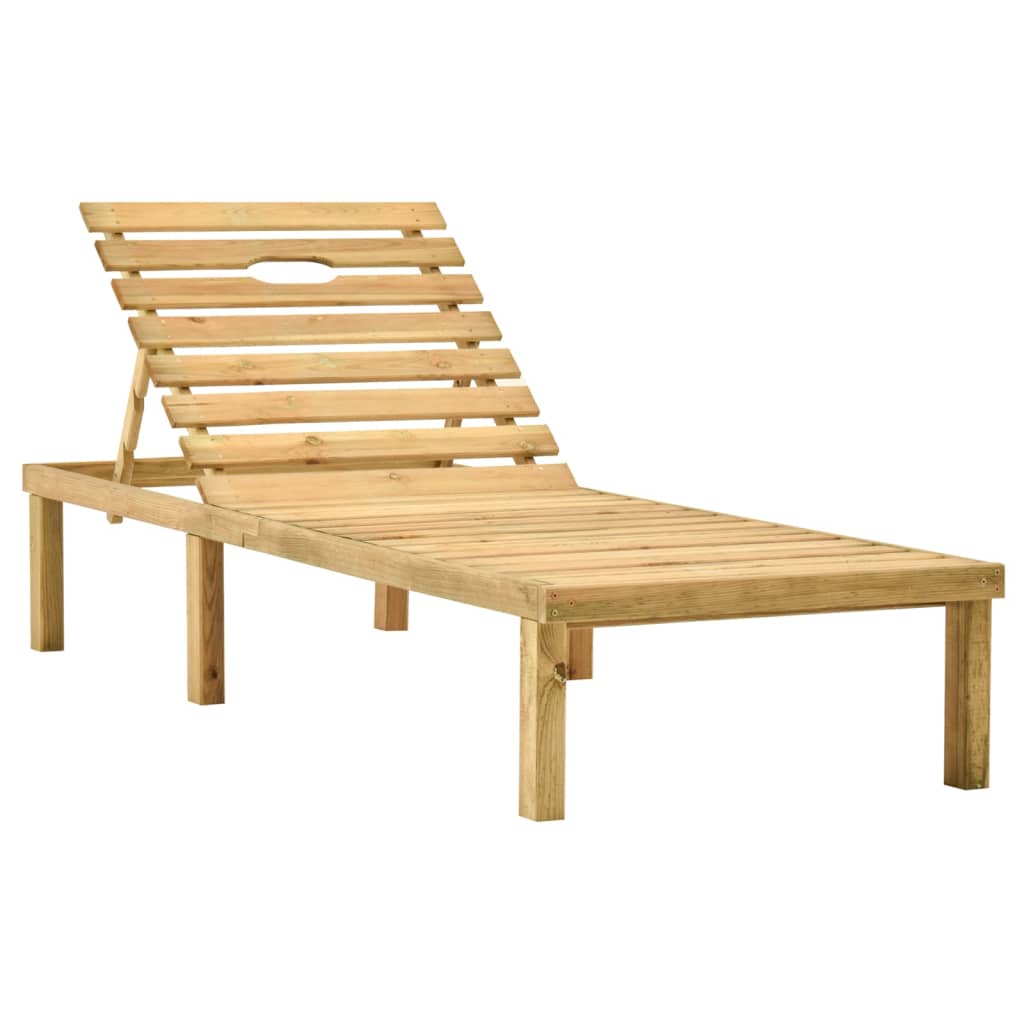 vidaXL Ligbed met tafel geïmpregneerd grenenhout - Aashly
