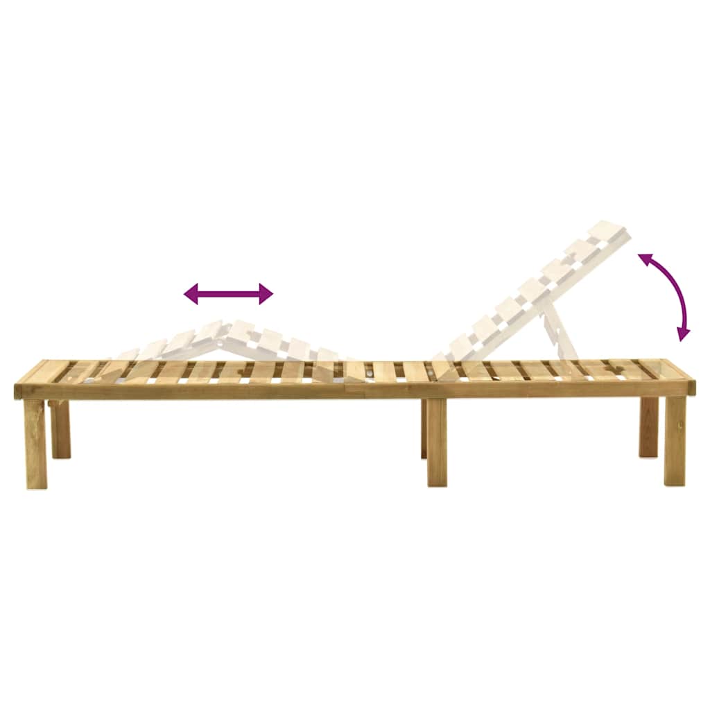 vidaXL Ligbed met tafel geïmpregneerd grenenhout - Aashly