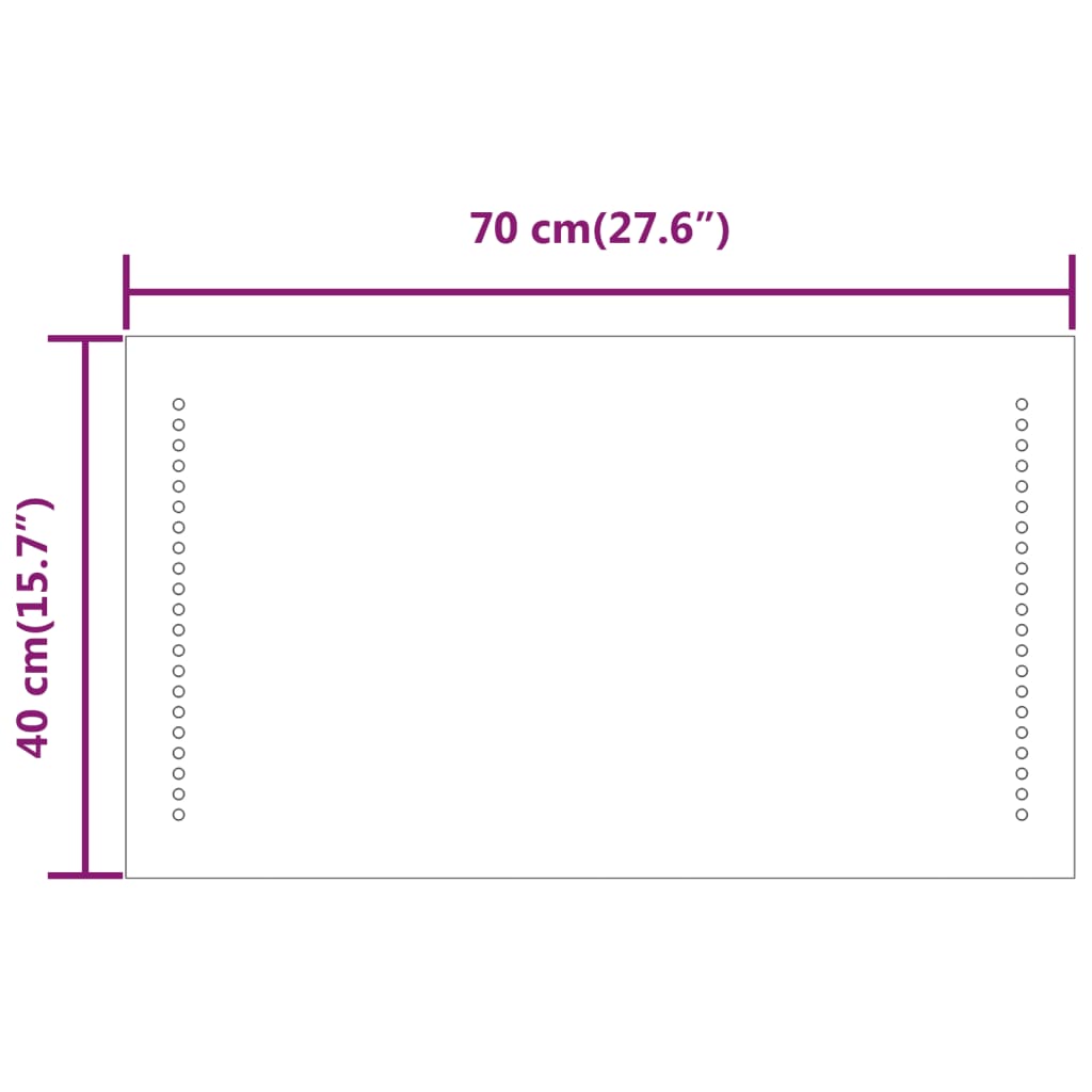 vidaXL Badkamerspiegel LED 40x60 cm