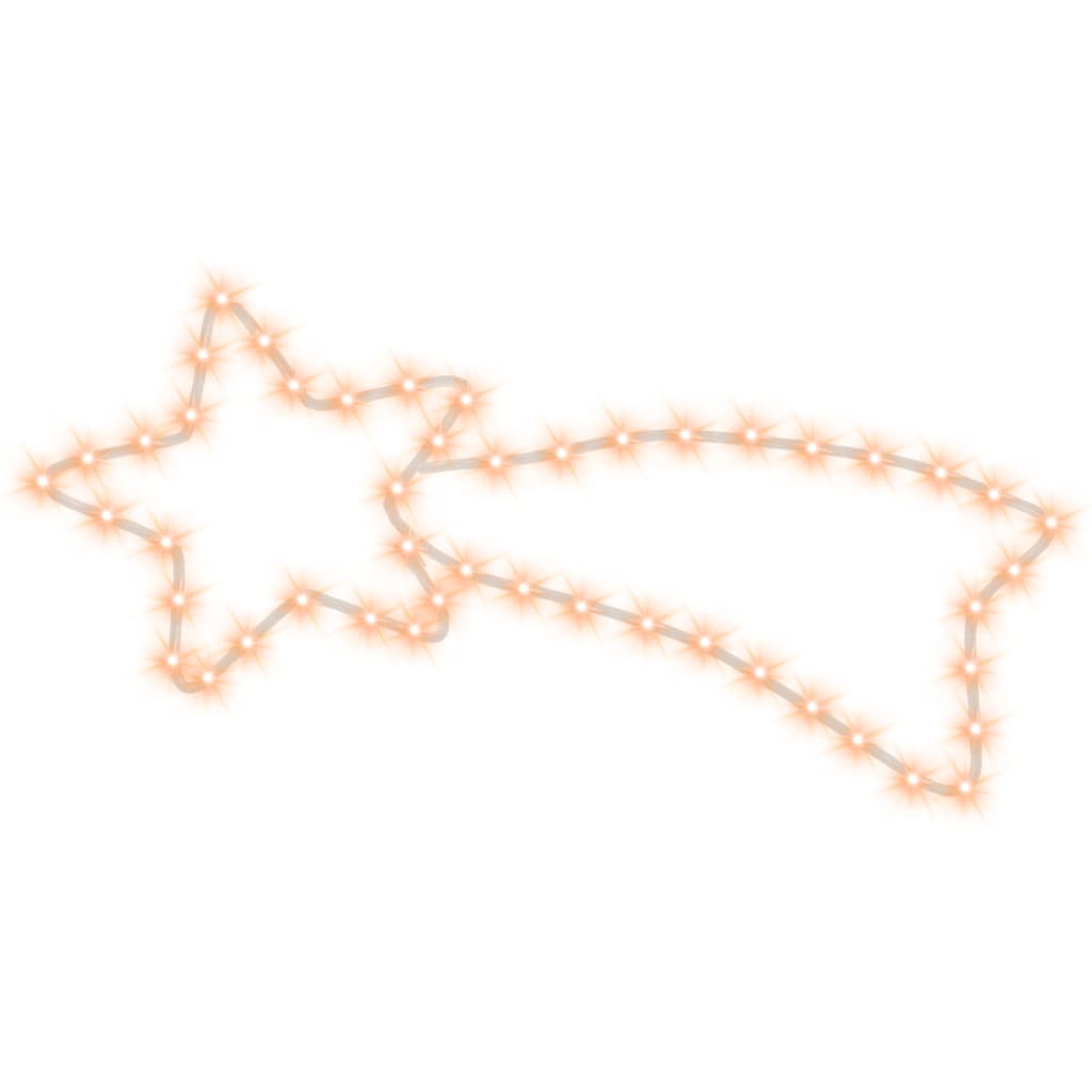 vidaXL Kerstfiguren sterren met 48 LED's 2 st 65x28 cm warmwit