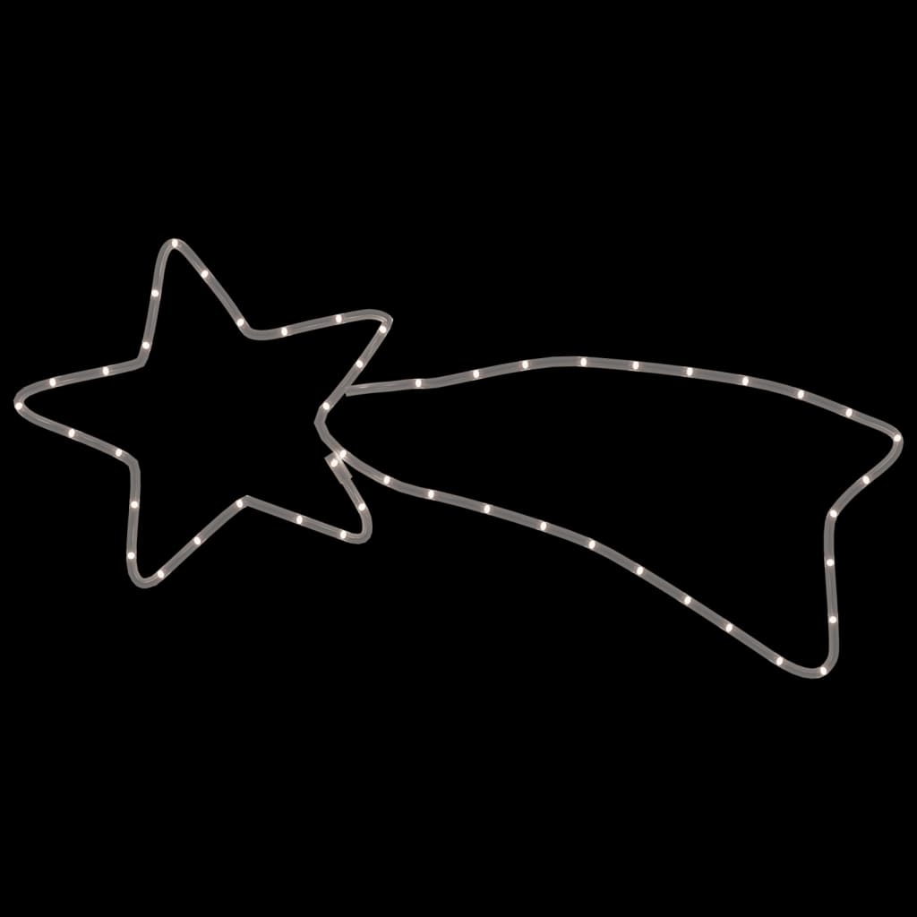 vidaXL Kerstfiguren sterren met 48 LED's 2 st 65x28 cm warmwit
