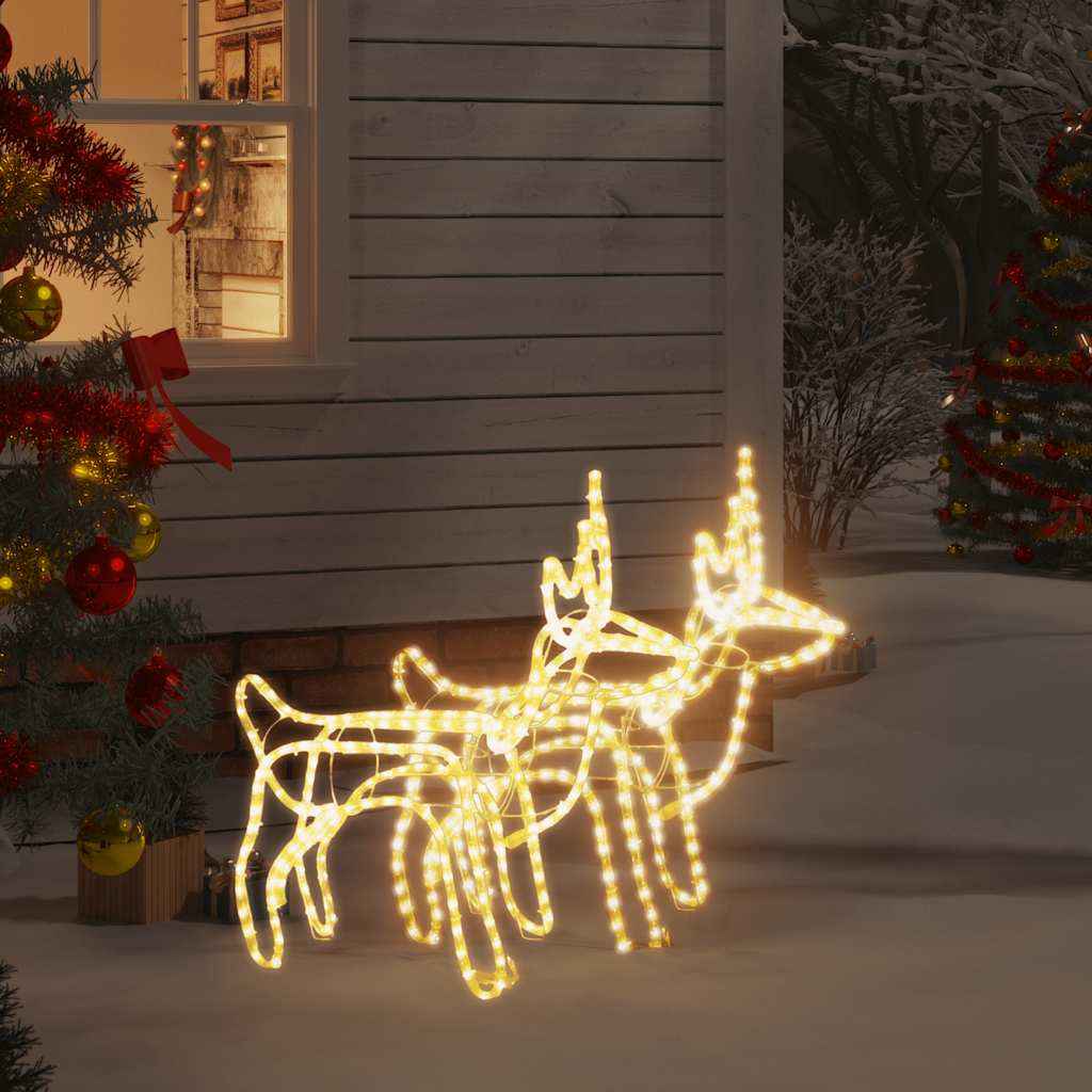 vidaXL Kerstfiguur rendier warmwit 60x30x60 cm