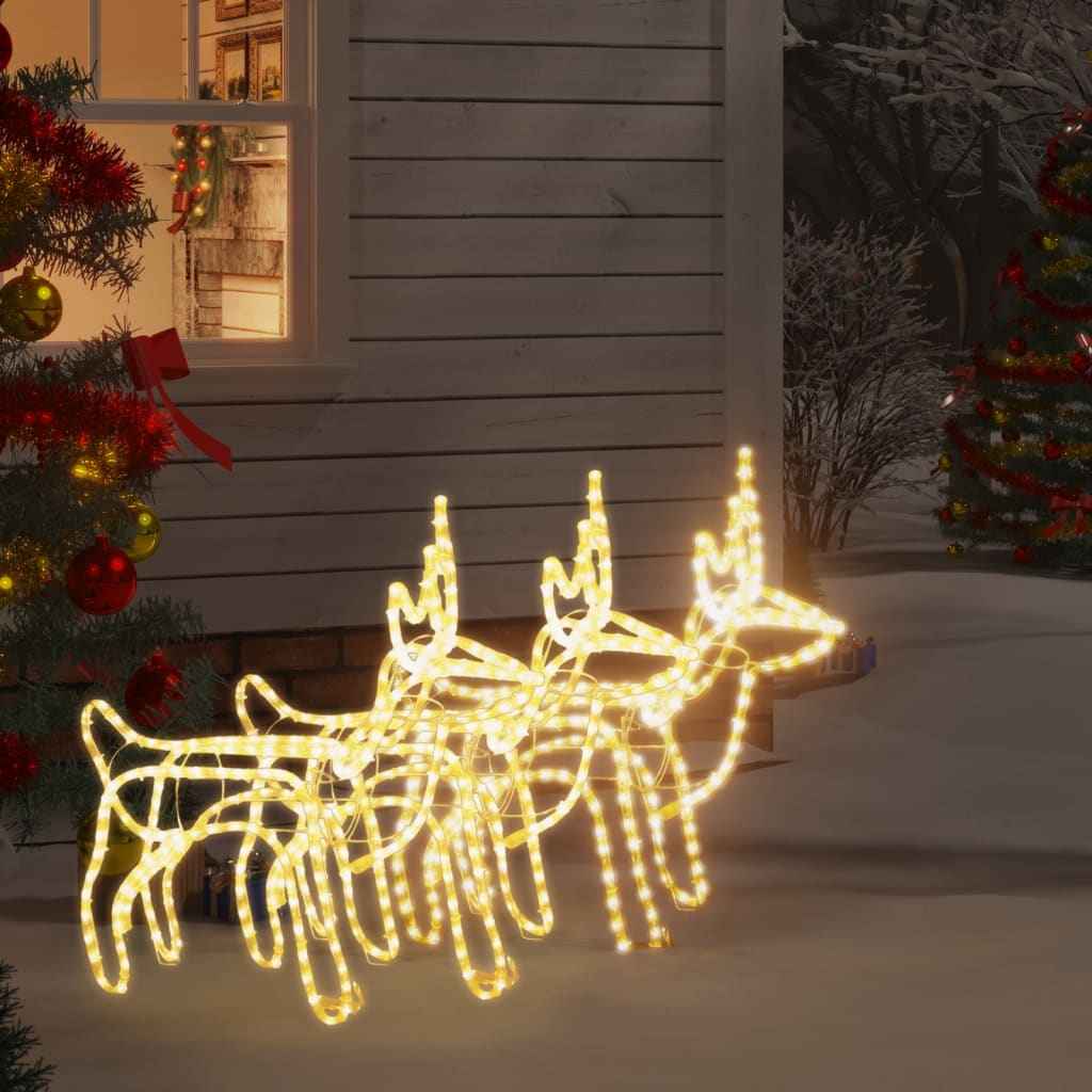 vidaXL Kerstfiguur rendier warmwit 60x30x60 cm