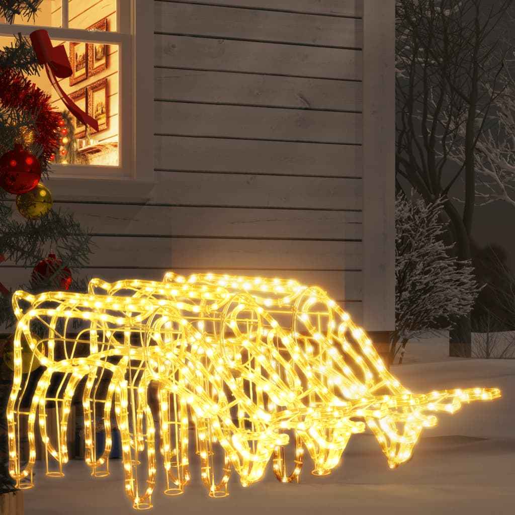 vidaXL Kerstfiguur rendier warmwit 73x31x45 cm