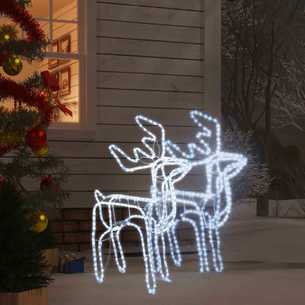 vidaXL Kerstfiguur rendier koudwit 76x42x87 cm