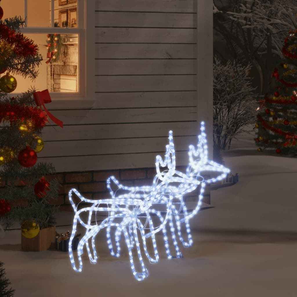 vidaXL Kerstfiguur rendier koudwit 60x30x60 cm