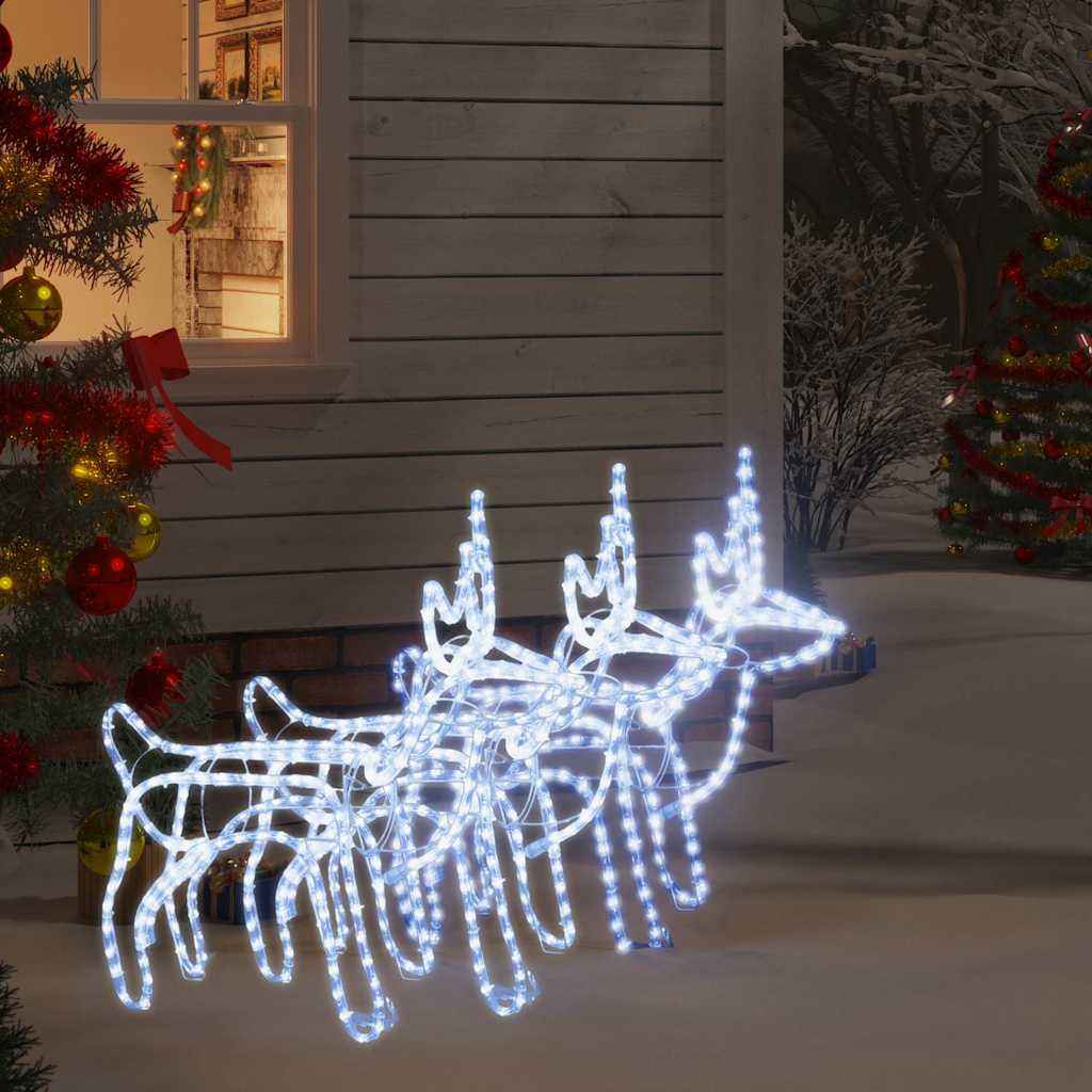 vidaXL Kerstfiguur rendier koudwit 60x30x60 cm