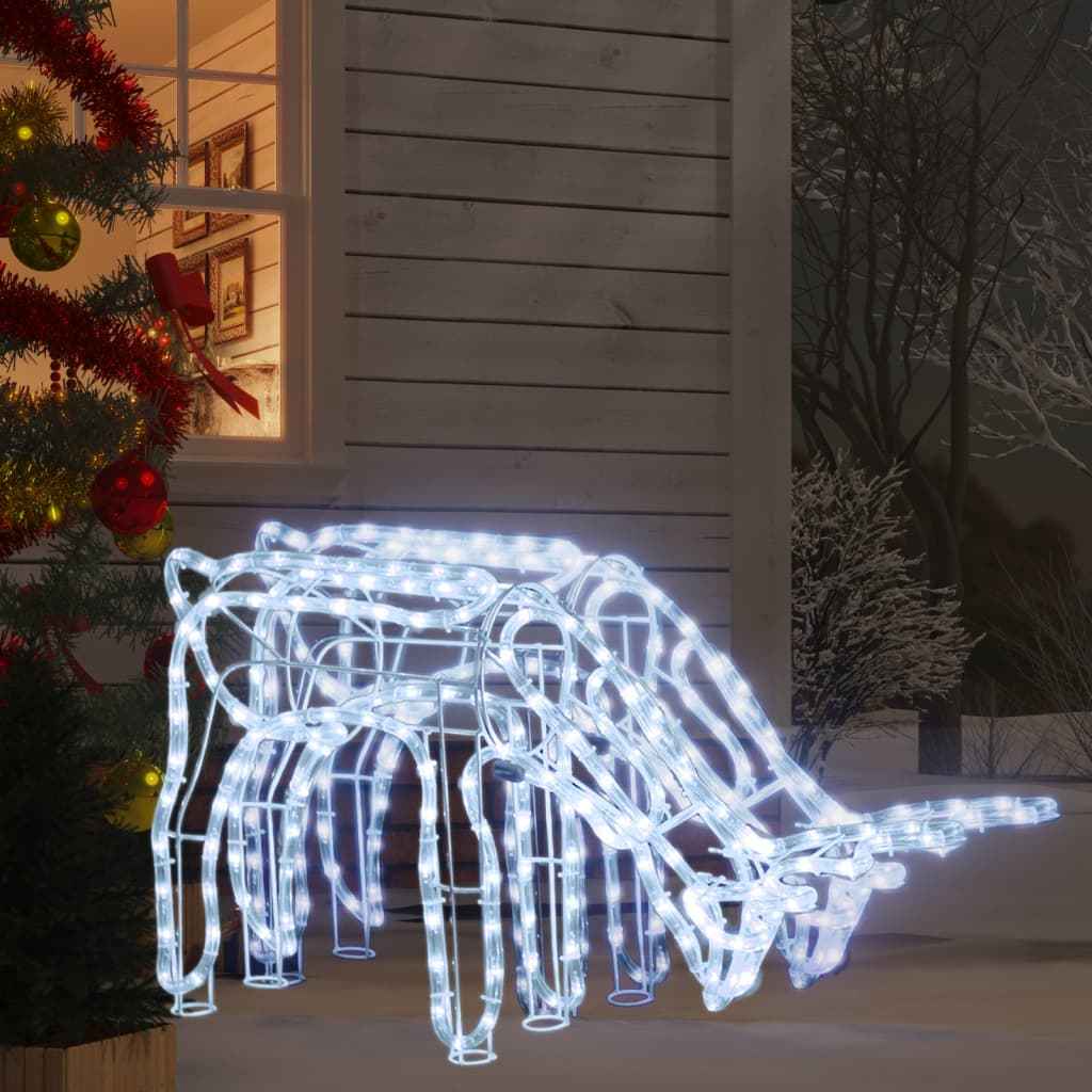 vidaXL Kerstverlichting rendieren koudwit 73x31x45 cm