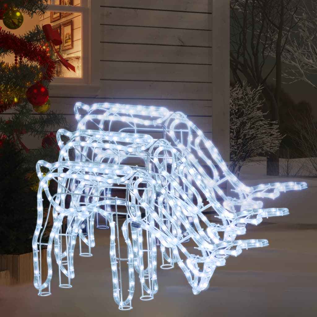 vidaXL Kerstverlichting rendieren koudwit 73x31x45 cm