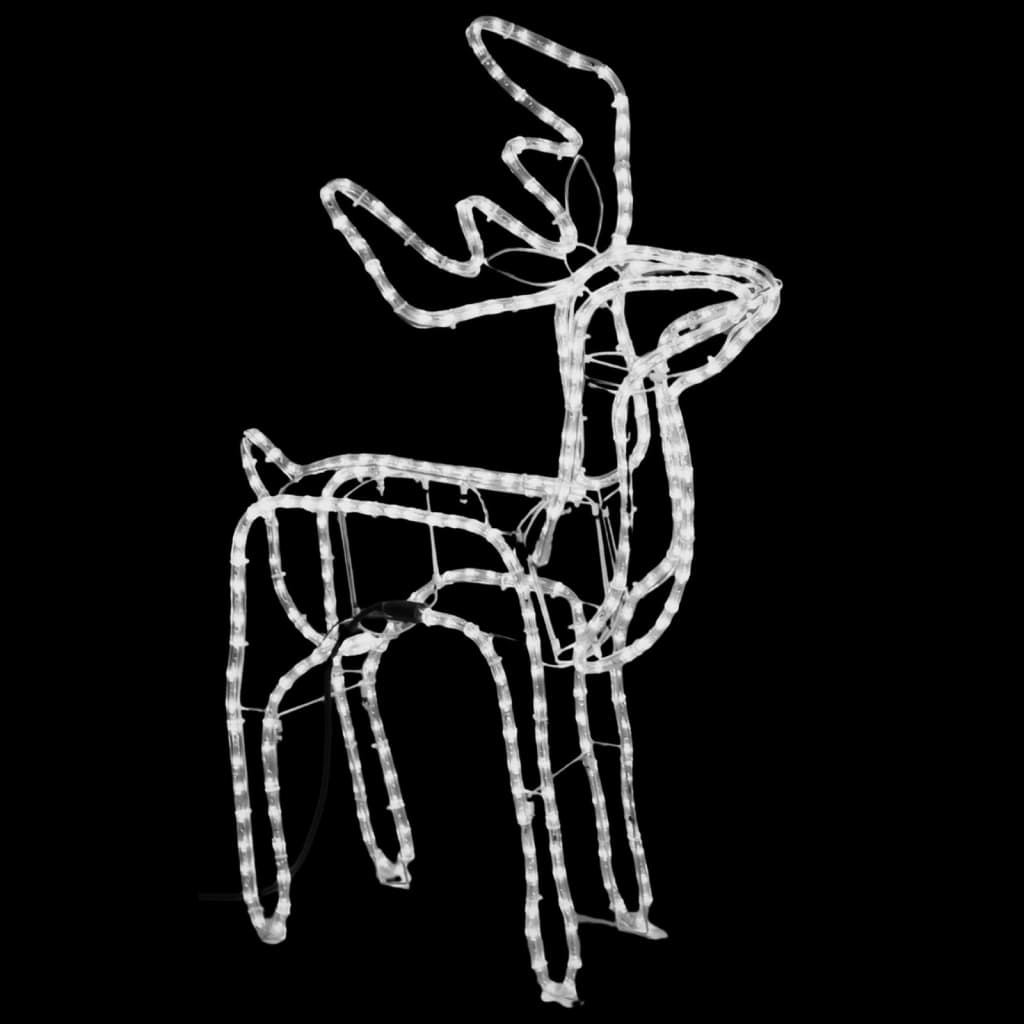 vidaXL 3-delige Kerstfigurenset rendier warmwit