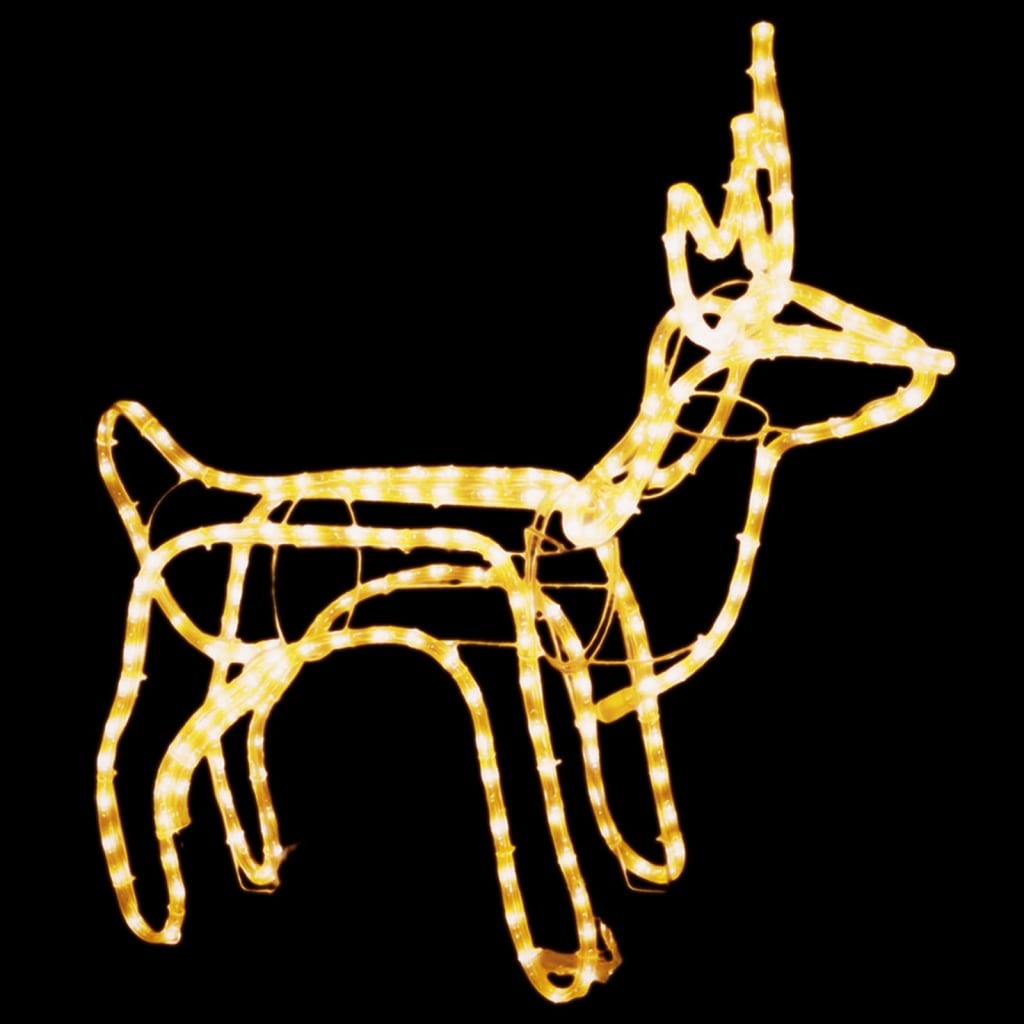 vidaXL 3-delige Kerstfigurenset rendier warmwit