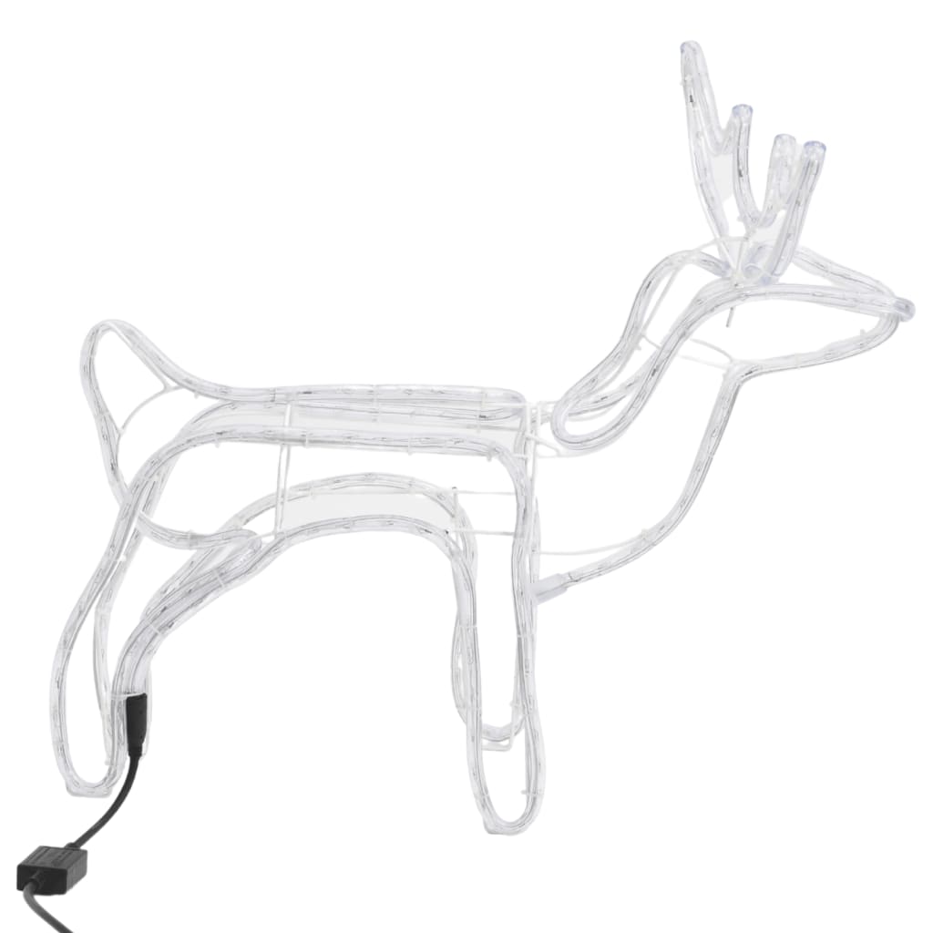 vidaXL 3-delige Kerstfigurenset rendier warmwit