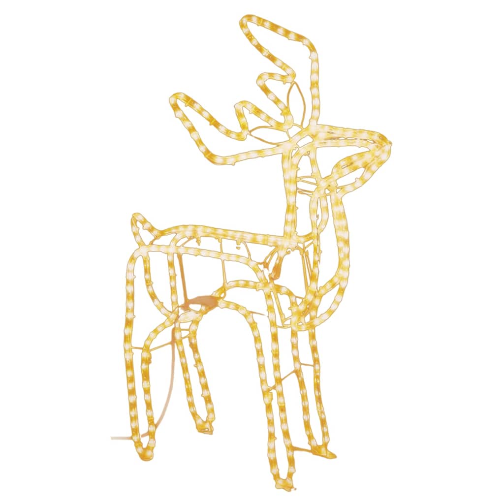 vidaXL 3-delige Kerstfigurenset rendier warmwit