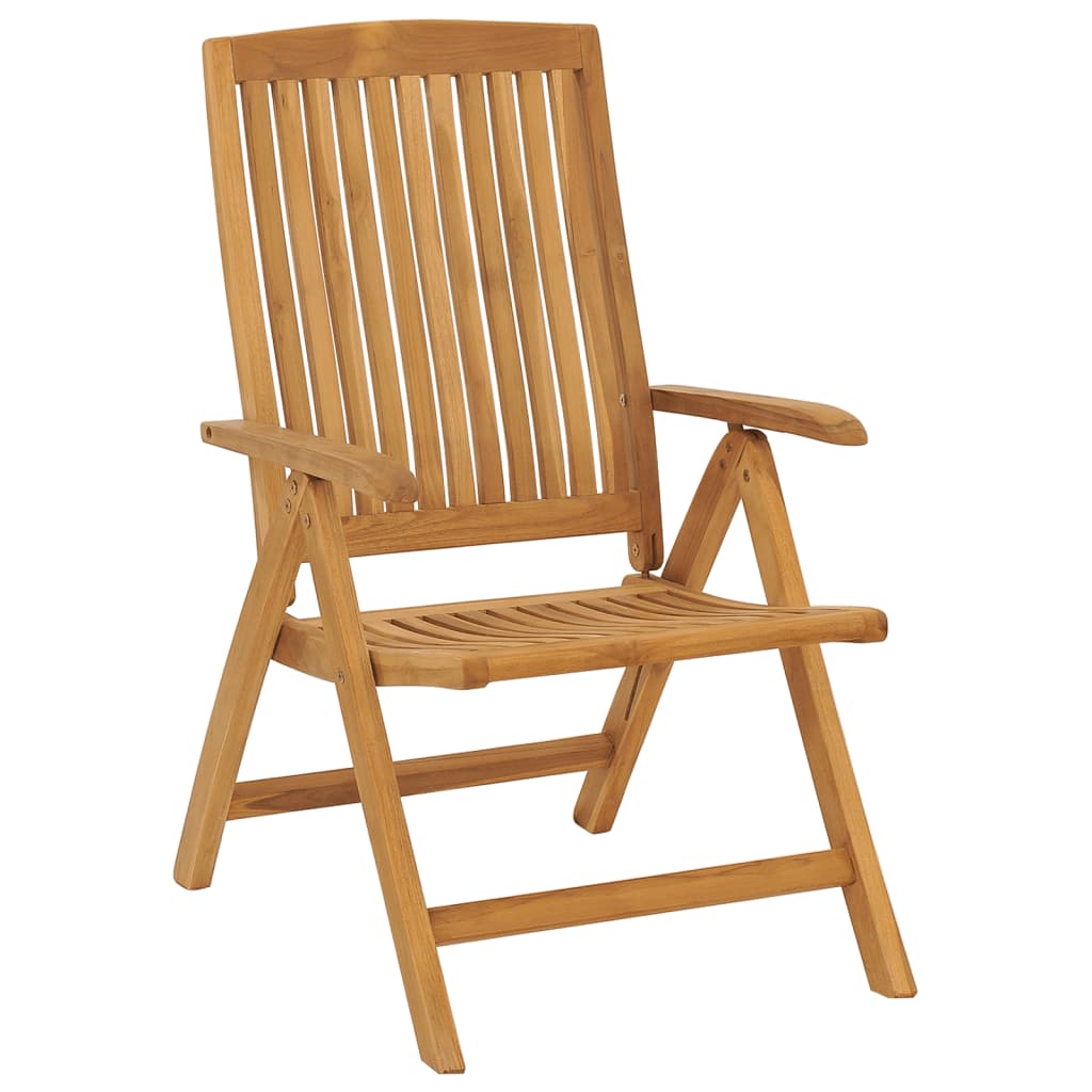 vidaXL Tuinstoelen 4 st verstelbaar massief teakhout