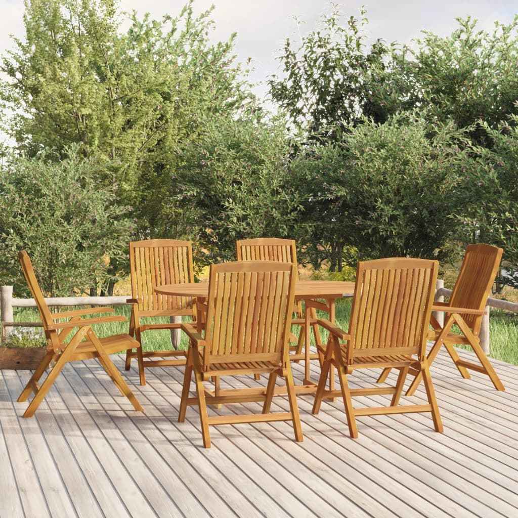 vidaXL Tuinstoelen 4 st verstelbaar massief teakhout