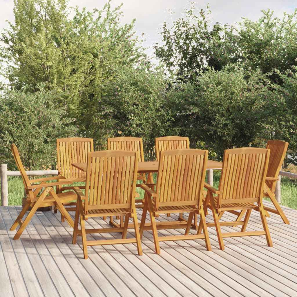 vidaXL Tuinstoelen 4 st verstelbaar massief teakhout