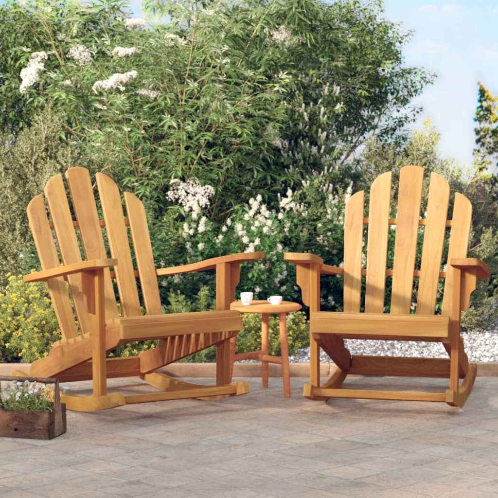 vidaXL Schommelstoel Adirondack 79x100x103 cm massief teakhout