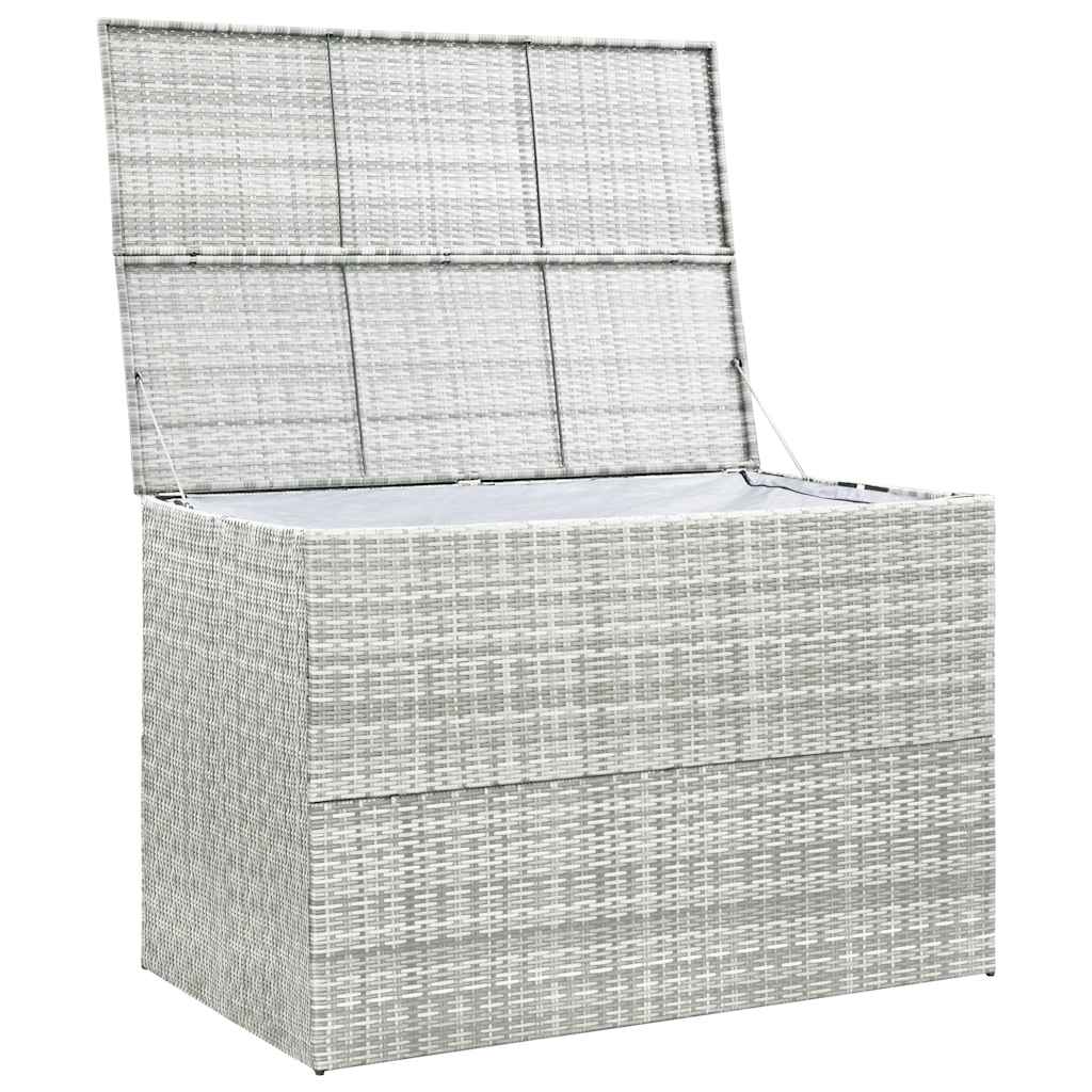 vidaXL Tuinbox 150x100x100 cm poly rattan lichtgrijs