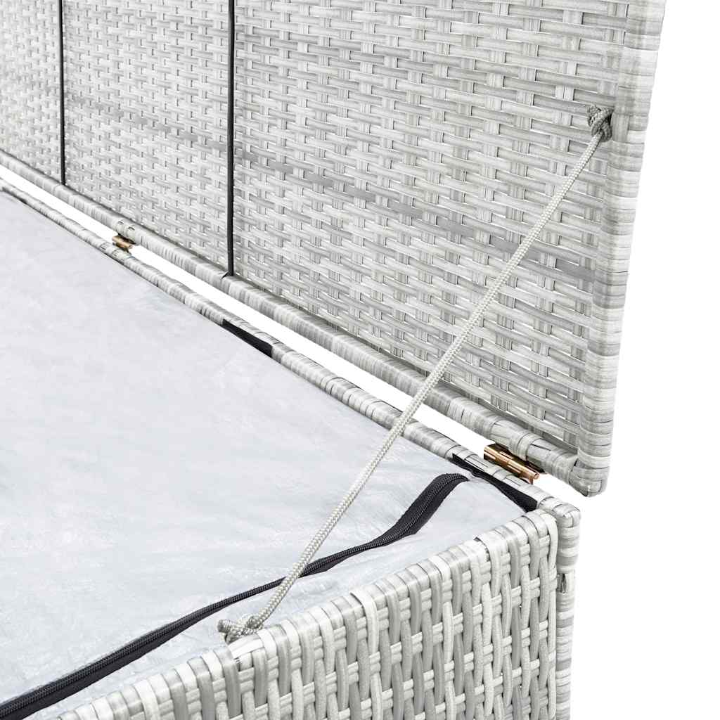 vidaXL Tuinbox 150x100x100 cm poly rattan lichtgrijs