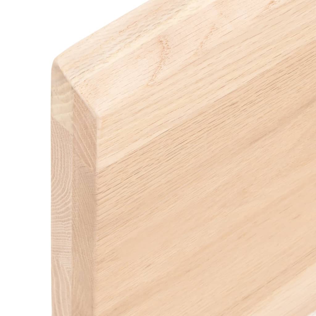 vidaXL Tafelblad 100x60x2 cm behandeld massief eikenhout donkerbruin