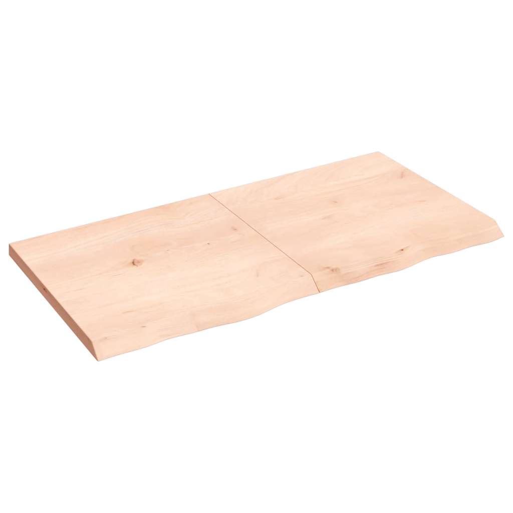 vidaXL Tafelblad 100x60x2 cm behandeld massief eikenhout donkerbruin
