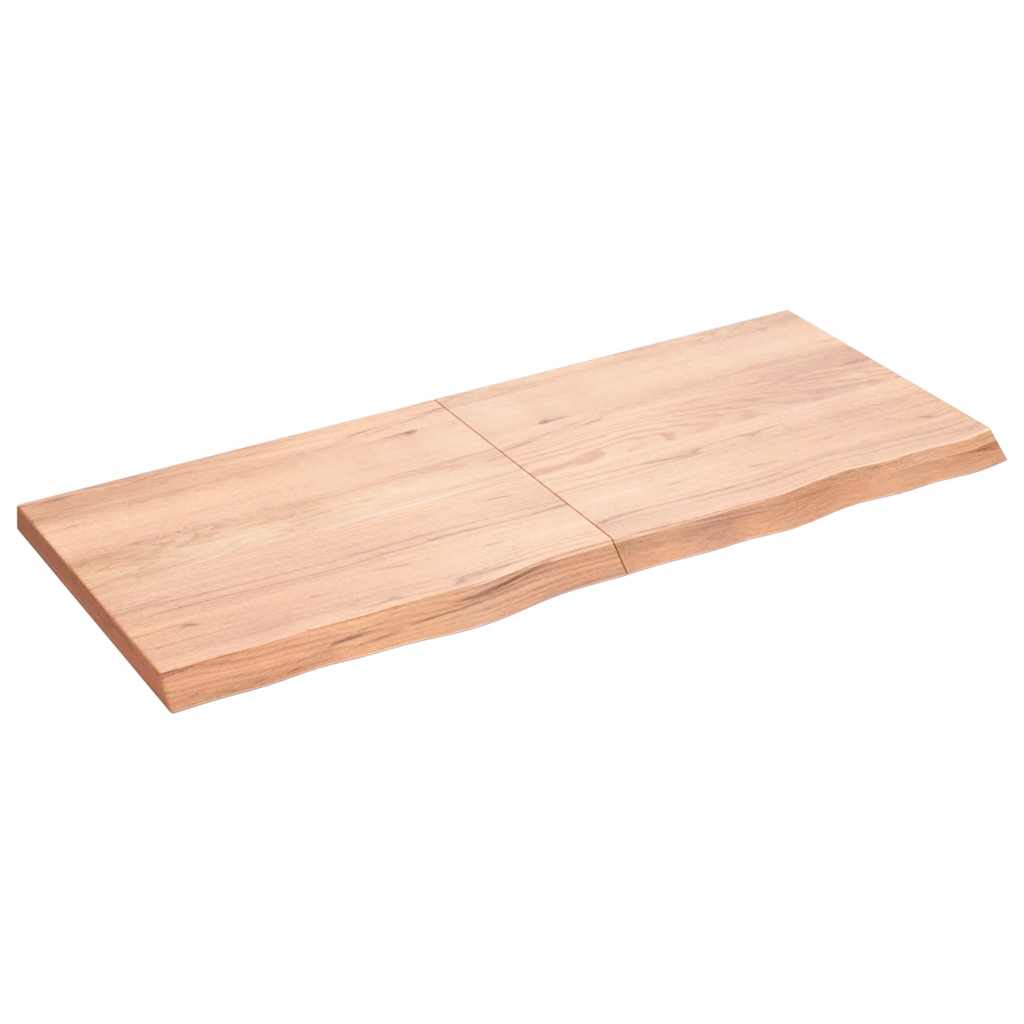 vidaXL Tafelblad 100x60x2 cm behandeld massief eikenhout donkerbruin