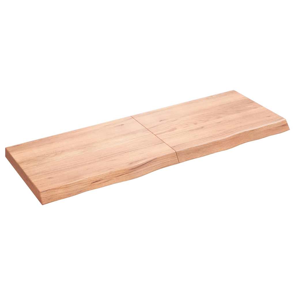 vidaXL Tafelblad 100x60x2 cm behandeld massief eikenhout donkerbruin
