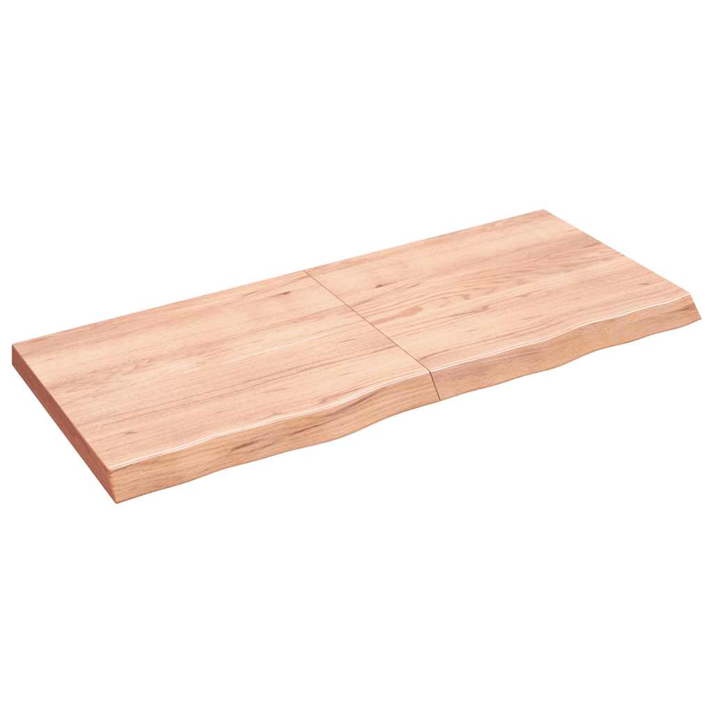vidaXL Tafelblad 100x60x2 cm behandeld massief eikenhout donkerbruin