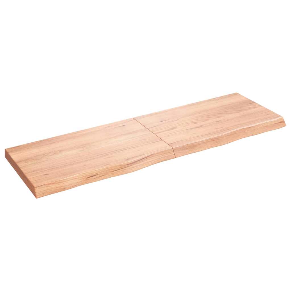 vidaXL Tafelblad 100x60x2 cm behandeld massief eikenhout donkerbruin