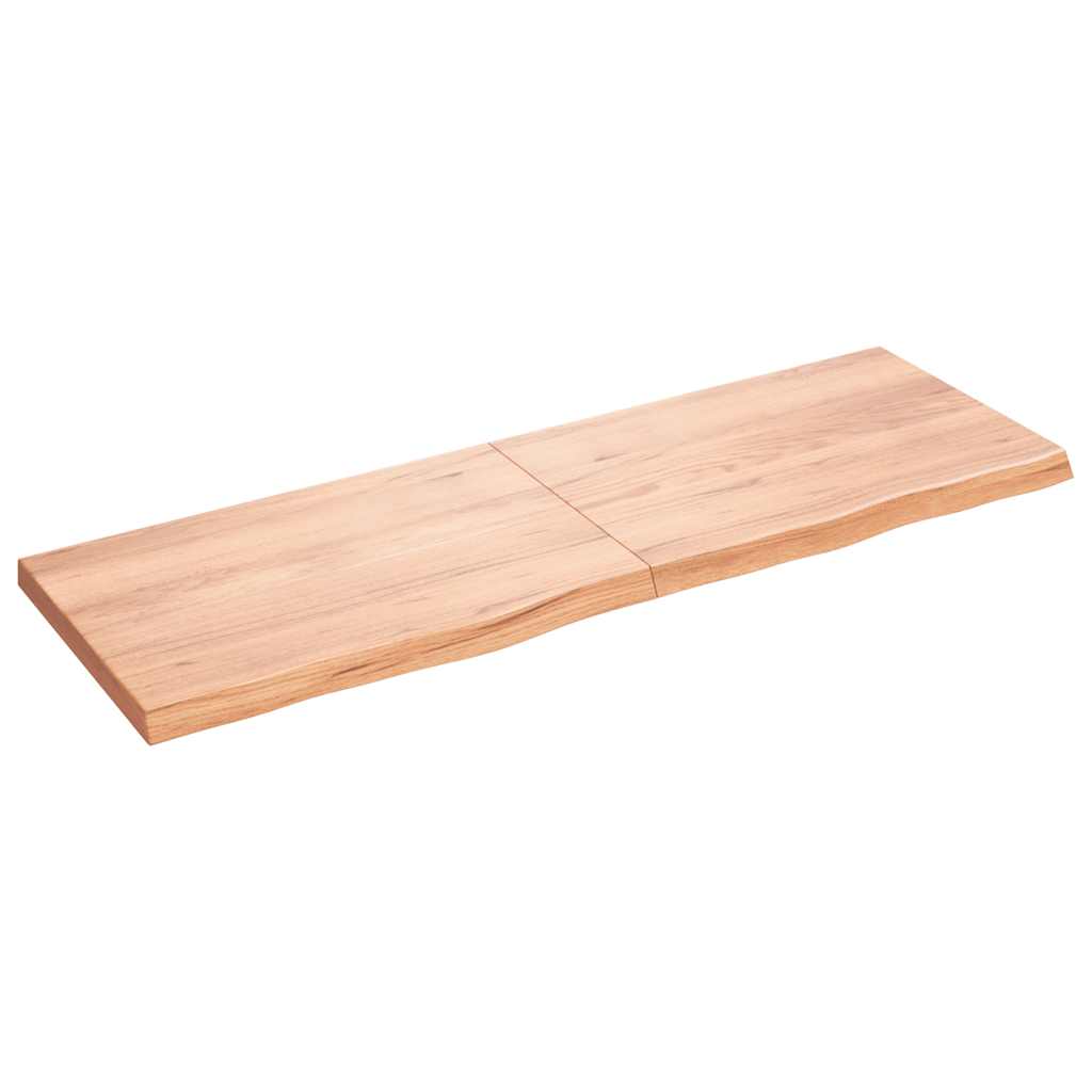 vidaXL Tafelblad 100x60x2 cm behandeld massief eikenhout donkerbruin