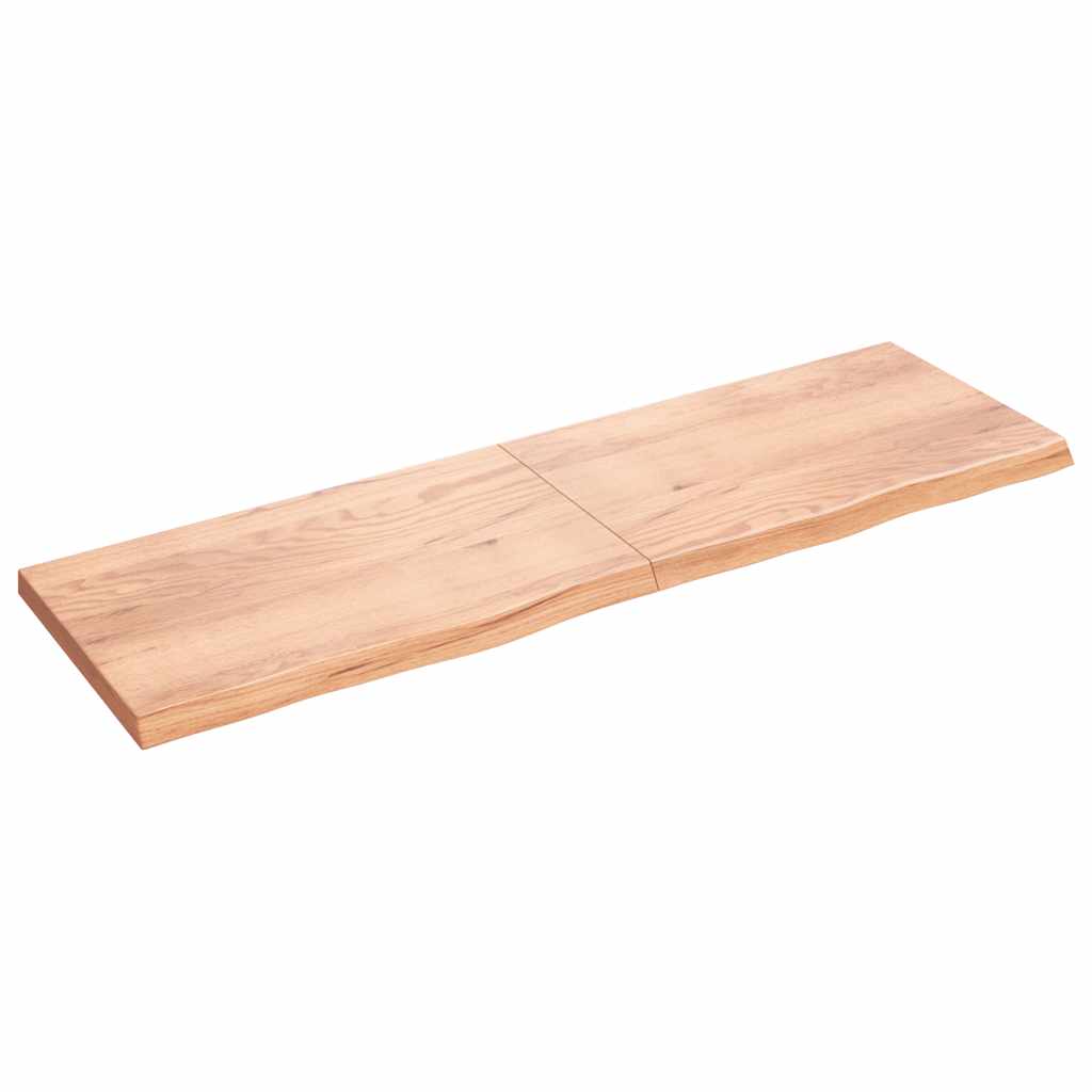 vidaXL Tafelblad 100x60x2 cm behandeld massief eikenhout donkerbruin