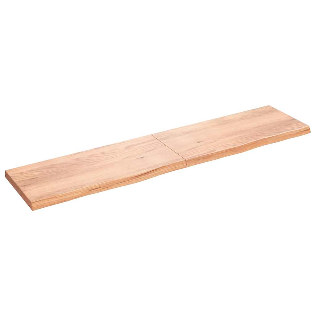 vidaXL Tafelblad 100x60x2 cm behandeld massief eikenhout donkerbruin