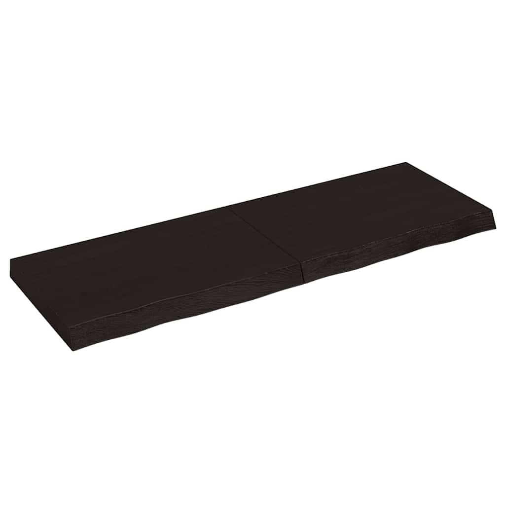 vidaXL Tafelblad 100x60x2 cm behandeld massief eikenhout donkerbruin