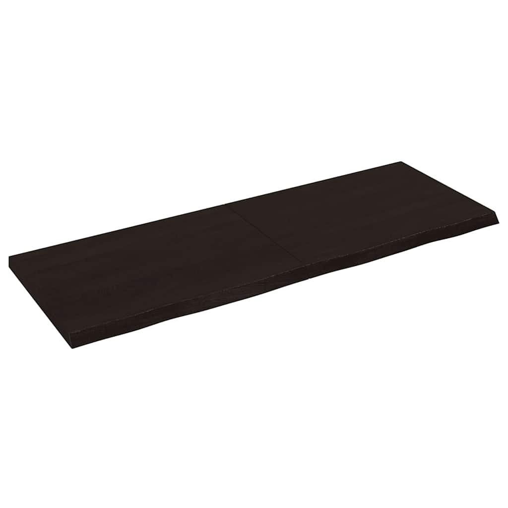 vidaXL Tafelblad 100x60x2 cm behandeld massief eikenhout donkerbruin