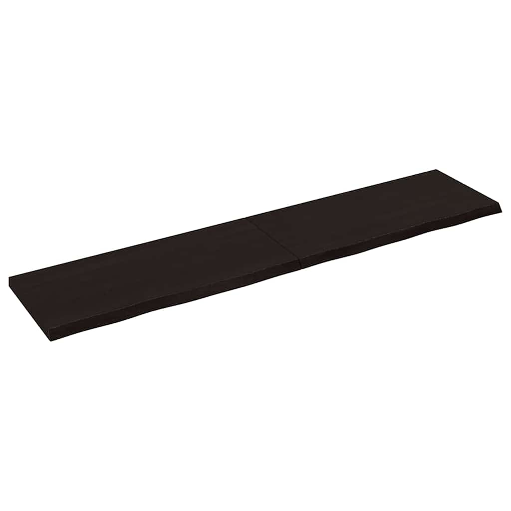 vidaXL Tafelblad 100x60x2 cm behandeld massief eikenhout donkerbruin