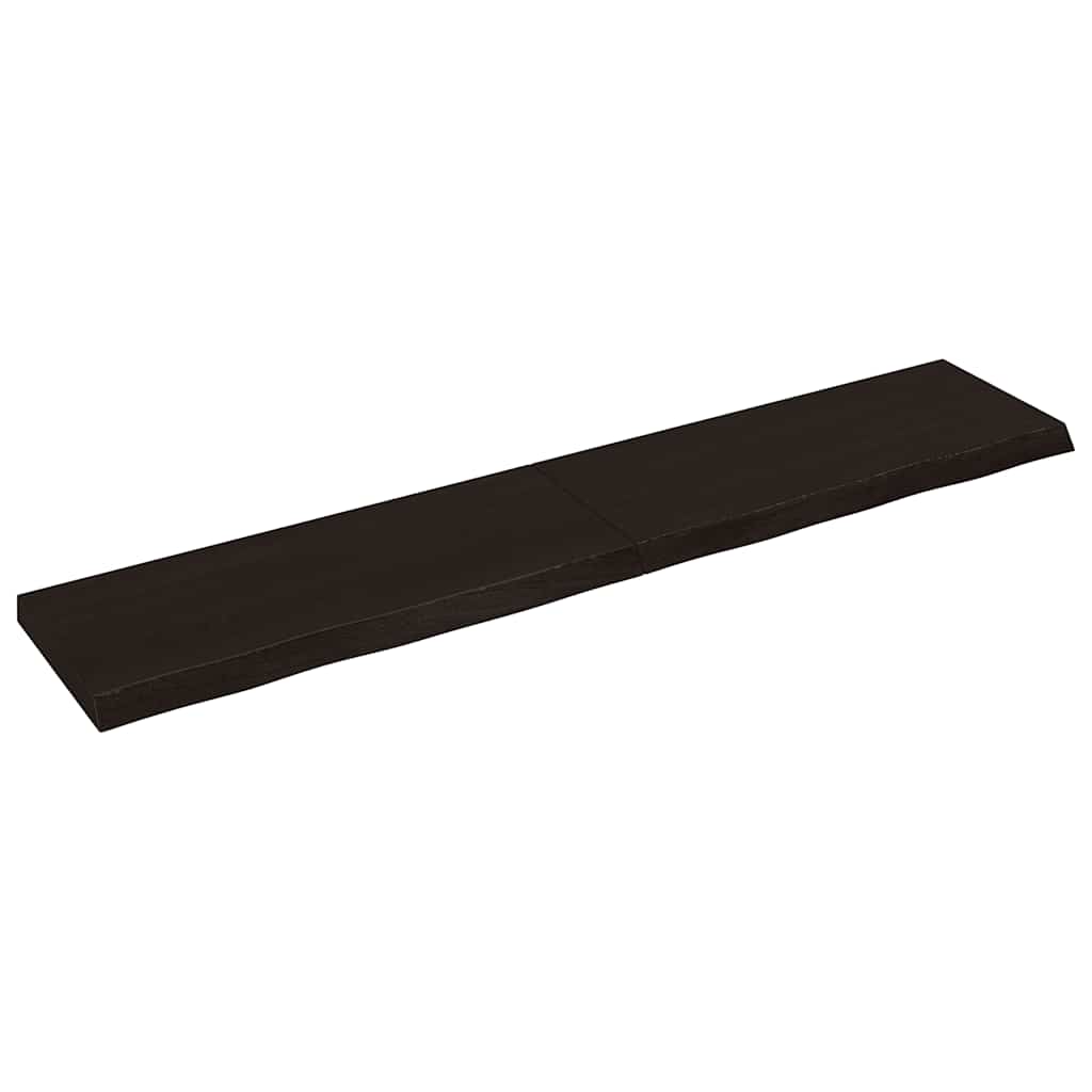 vidaXL Tafelblad 100x60x2 cm behandeld massief eikenhout donkerbruin
