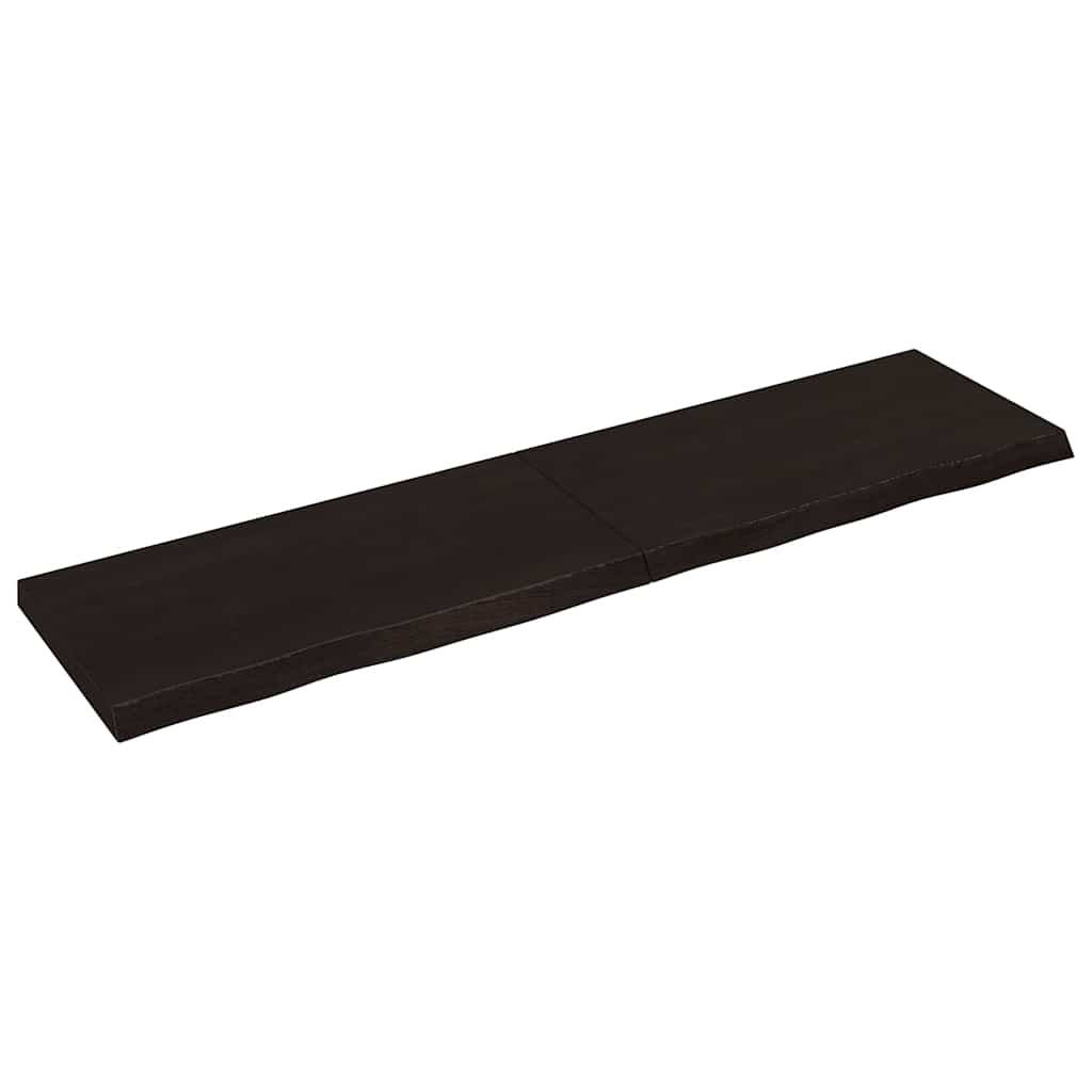vidaXL Tafelblad 100x60x2 cm behandeld massief eikenhout donkerbruin