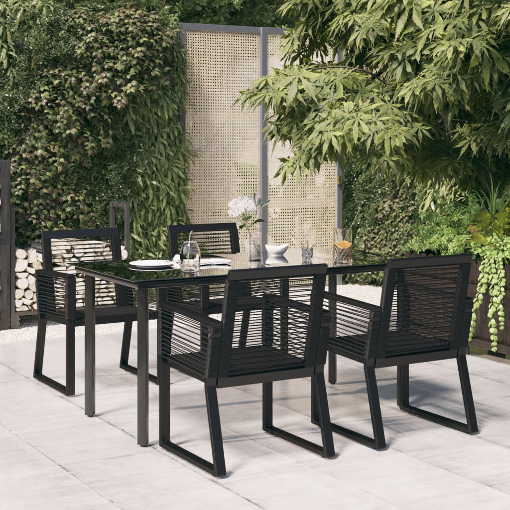 vidaXL 9-delige Tuinset zwart